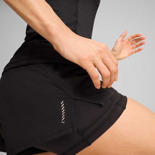 Shorts Mujer "2 en 1" PUMA RUN Velocity, PUMA Black, extralarge